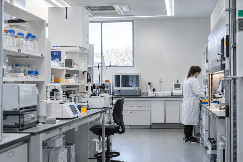 GENEFIRE fire suppression in a laboratory