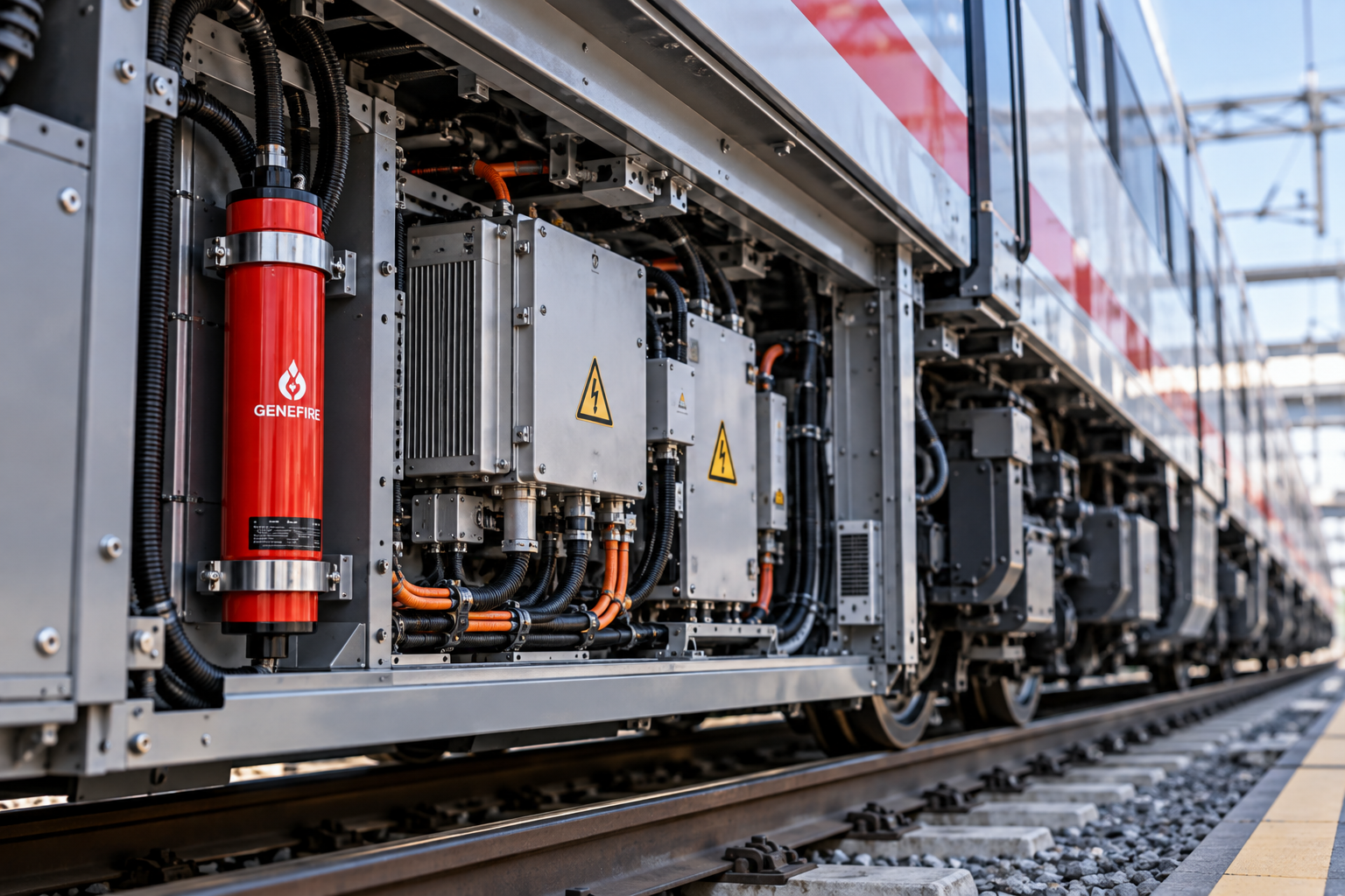 GENEFIRE fire suppression in a railway environment