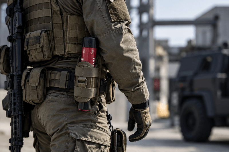 GENEFIRE manual extinguisher in a military application
